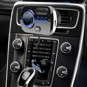 FM Transmitter Bluetooth Autoladegerät 2x USB QC 3.0 MP3 Quick Charge Schwarz