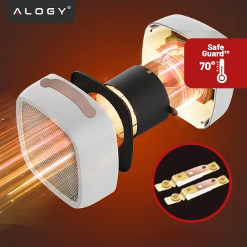Elektroheizung Farelka Heizlüfter Mini 500W Heizung Schreibtischheizung für Alogy weiß