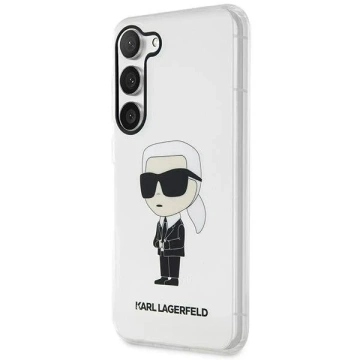 Schutzhülle Karl Lagerfeld KLHCS23SHNIKTCT für Samsung Galaxy S23 S911 transparente Hardcase Ikonik Karl Lagerfeld