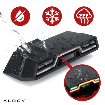 Alogy TrailFlash R6 Rücklicht für Fahrräder, LED-Rücklicht, 6 Blinkmodi, wasserdicht