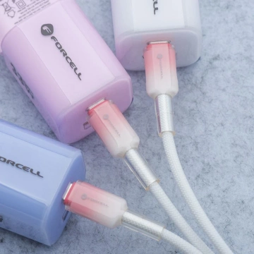 Kabel USB-C – USB-C 100W Forcell F-Energy Gradient 1 m C357 biały