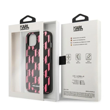 Etui Karl Lagerfeld KLHCP13MMNMP1P für iPhone 13 6,1" Hardcase Monogram Plaque