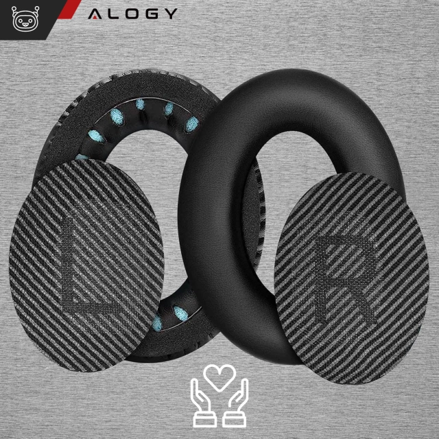 Nauszniki 2x wymienne pady gąbki do słuchawek do Bose QC35 QC25 QC15 2 AE2 QC2 Alogy Earpads Czarne