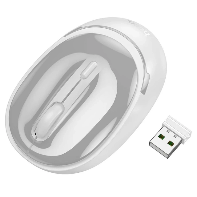 HOCO Kabellose Maus 2.4G Bluetooth 1600 DPI GM34 Grau-Weiß