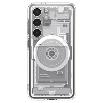 Schwarze Hülle für Galaxy S25 Zero One White Spigen Ultra Hybrid MagSafe