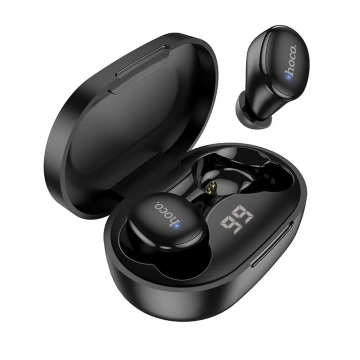 HOCO EW11 Kabellose Bluetooth TWS-Kopfhörer – Schwarz mit Ladeetui