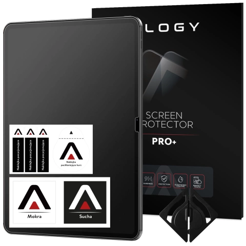 Mattes gehärtetes Glas für Apple iPad 10.9 (2022/2025, 10./11. Generation) von Alogy, matte, papierähnliche Displayschutzfolie mit Montagesatz