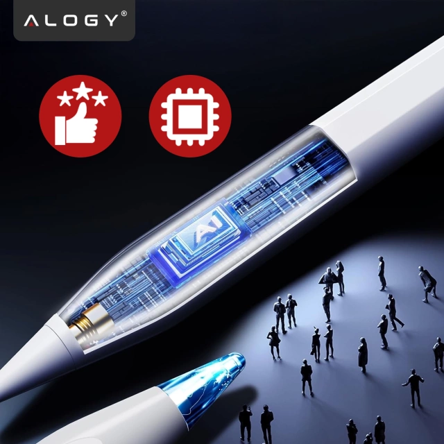 Rysik Dotykowy Stylus Pen do Telefonu i Tabletu, Precyzyjny Pencil do Apple iPad, Alogy SmartStylus™ – Biały