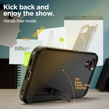 Samsung Galaxy XCover 7 Pro Spigen Tough Armor Schwarzes Gehäuse