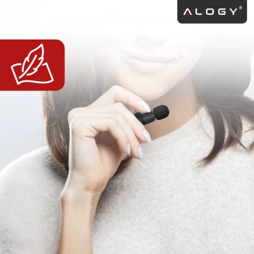 2x Alogy Lightning Wireless Lavalier-Mikrofon für Apple iPhone iPad Kleine Mikrofone Set bestehend aus zwei Mikrofonen