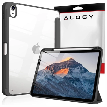 Etui Ochronne do Apple iPad 10.9" 10 Gen 2022 / iPad 11" A16 11 Gen 2025 Hybrydowe z Miejscem na Rysik, Składana Okładka z Funkcją Podstawki 2w1, Alogy HybridBook™ Case – Czarne