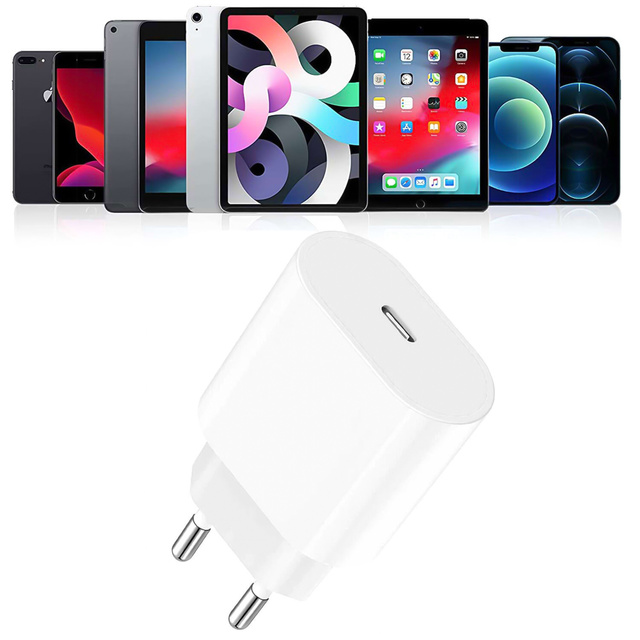 Ładowarka sieciowa oryginalna Apple USB-C typ C 20W szybka MHJE3ZM/A do iPhone adapter kostka Biała