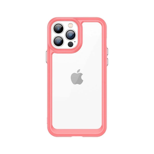 Outer Space Case Hülle für iPhone 13 Pro Max Hardcover mit Gelrahmen Rot