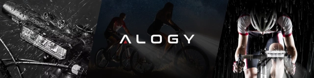 Lampka rowerowa przednia halogen LED światło oświetlenie roweru na przód rower kierownicę Mocna 900lm Alogy 610 czarna