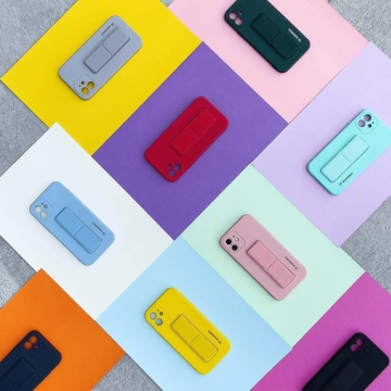 Wozinsky Kickstand Case Silikonhülle mit Ständer für iPhone 13 hellblau