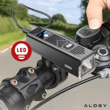 Fahrradlampe, superhell, 8 Stunden Beleuchtung, LED-Frontlicht mit Klingel, kabelgebunden, 450 lm, 2000 mAh, wasserdicht, schwarz