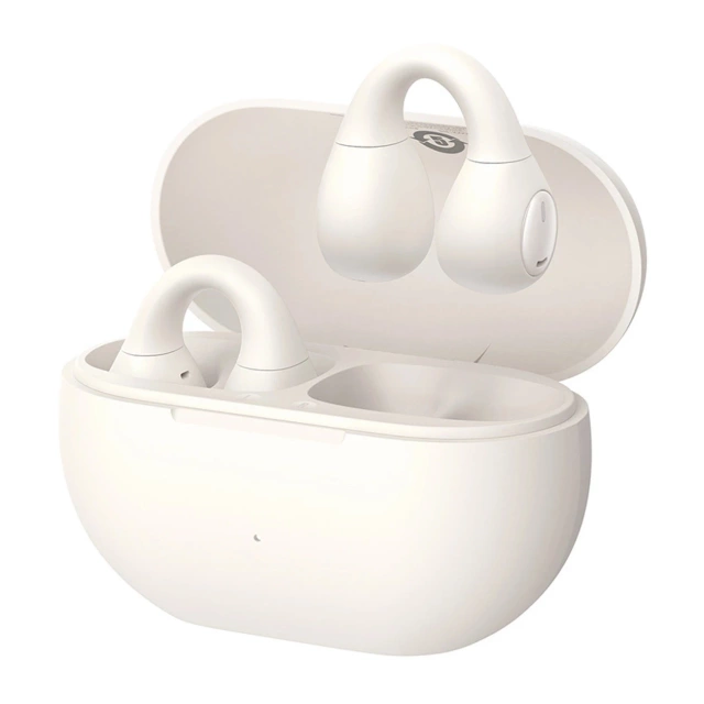 Słuchawki Baseus Bass 15 Clip OWS + Kabel USB-C 30cm Białe