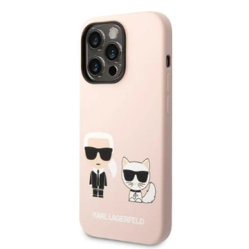 Etui Karl Lagerfeld KLHMP14XSSKCI do iPhone 14 Pro Max 6,7" hardcaseSilicone Karl & Choupette Magsafe jasnoróżowy/light pink 