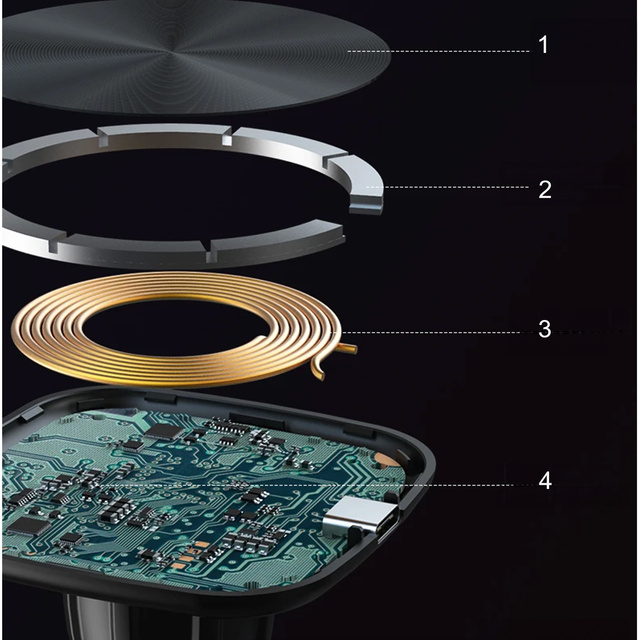 Uchwyt samochodowy na kratkę z ładowarką Mag Safe 15w do iPhone LED PD QC 3.0 do kratki wentylacyjnej auta Alogy czarny