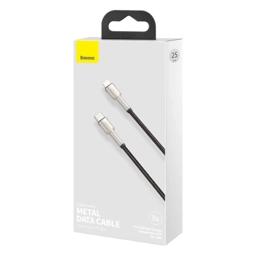 Kabel USB-C für Lightning Baseus Cafule, PD, 20W, 0,25m (schwarz)