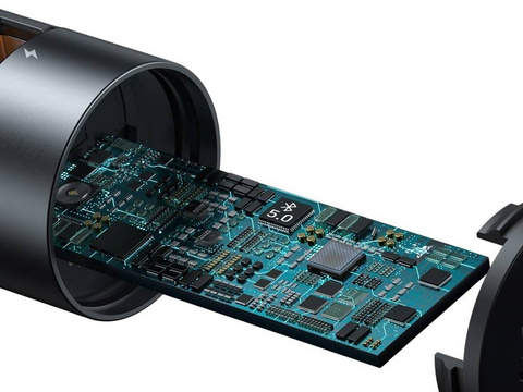 Ladegerät Baseus Bluetooth 5.0 FM-Sender 2x USB QC 3.0 18W Grau