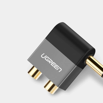 Ugreen Audio-Klinkenadapter 6,35 mm Stecker auf 2xCinch-Buchse schwarz (AV147)