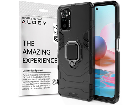 Etui Alogy Stand Ring Armor für Xiaomi Redmi Note 10/10s schwarz
