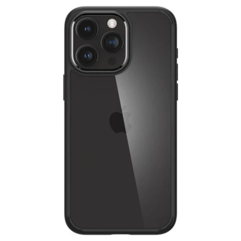 Etui do iPhone 15 Pro Spigen Crystal Hybrid Przezroczysto-Czarne
