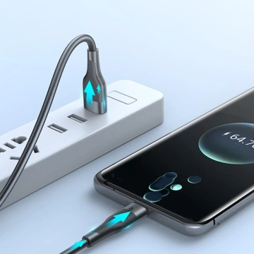 Joyroom USB-Kabel - Micro-USB zum Laden / Datenübertragung 3A 1m schwarz (S-1030M12)