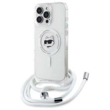 Etui Karl Lagerfeld do iPhone 16 Pro Max 6.9" Magsafe Hardcase Transparent IML Choupette Head & Cord 