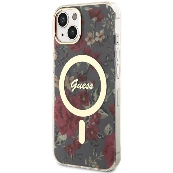 Etui Guess GUHMP14SHCFWSA do iPhone 14 6.1" hardcase Flower MagSafe