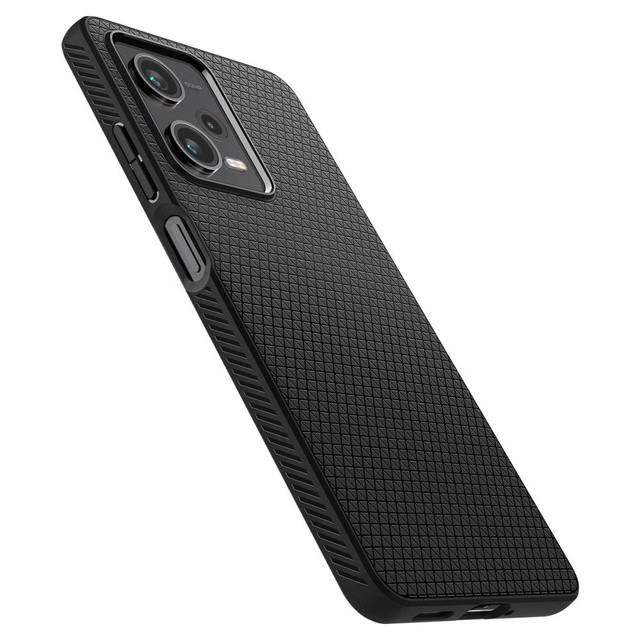 Etui na telefon Spigen Liquid Air obudowa ochronna do Xiaomi Redmi Note 12 Pro 5G / Poco X5 Pro 5G Matte Black + Szkło