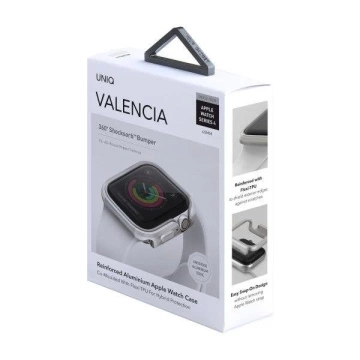 UNIQ Etui Valencia Apple Watch Serie 4/5/6/SE 40mm. srebrny/titansilber