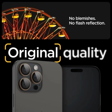Spigen Optik Pro Glas.TR „EZ FIT“ Kameraschutz 2er-Pack für iPhone 16 Pro / Pro Max Desert Titanium