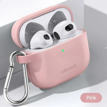 Schutzhülle für USAMS Kopfhörer für Apple AirPods 3 Silikon pink/pink BH741AP03 (US-BH741)