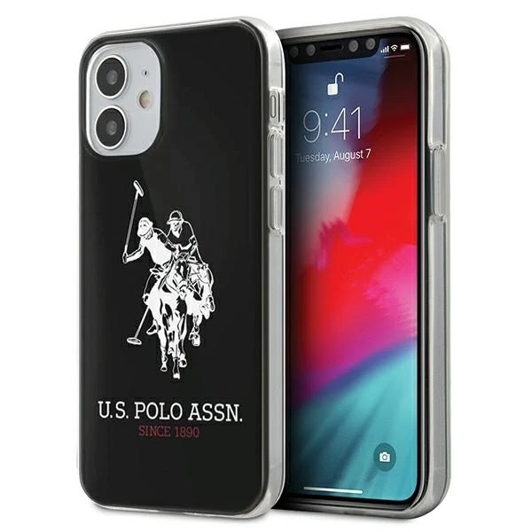 Etui na telefon US Polo Shiny Big Logo iPhone 12 mini 5,4" czarny/black 