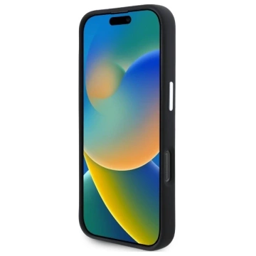 Mercedes Hülle für iPhone 16 Pro 6,3" Schwarz MagSafe Hardcase Silikon Ton in Ton Logo