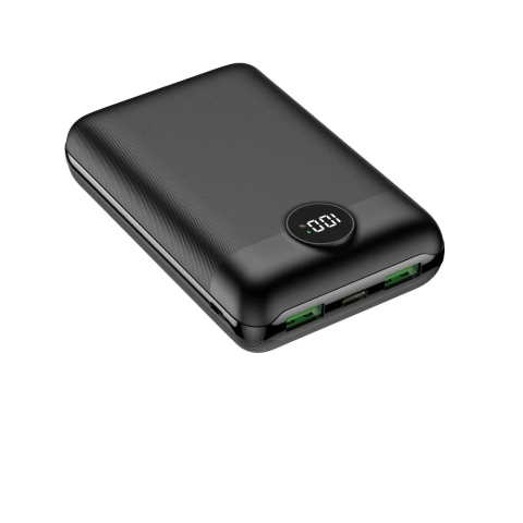 Powerbank Externer Akku (POWER BANK) VEGER S20 - 20.000 mAh LCD Quick Charge PD 22,5 W schwarz (W2053)