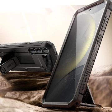 Etui für Samsung Galaxy S25 Supcase Unicorn Beetle Pro 2er-Set Schwarz