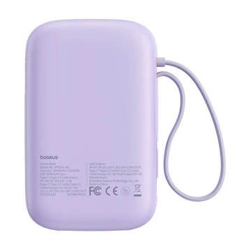 Baseus QPow 2 Powerbank 10000 mAh 30 W 2xUSB-C Lila
