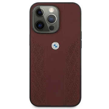 Etui BMW BMHCP13LRSPPR für Apple iPhone 13/ 13 Pro 6,1" Hardcase Leather Curve Perforate