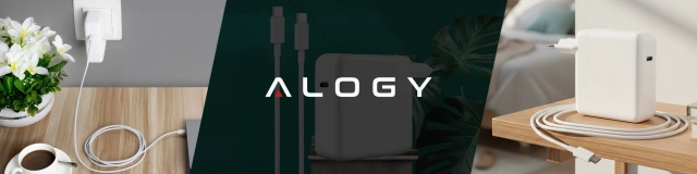 Ładowarka zasilacz do Apple MacBook – szybkie ładowanie Power Delivery PD 61W, kabel USB-C do USB-C 2 m, uniwersalna i bezpieczna – Alogy PowerLink™ Biały