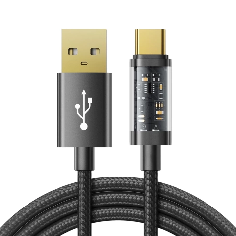 Joyroom USB-Kabel - USB Typ C zum Aufladen / Datenübertragung 3A 1,2m schwarz (S-UC027A12)