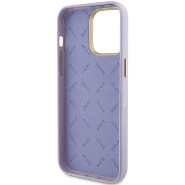 Etui Guess GUHCP15LPGMCSL für iPhone 15 Pro 6,1" liliowy/lila Hardcase Glitter Glossy Script