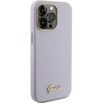 Etui Guess GUHCP15LPGMCSL für iPhone 15 Pro 6,1" liliowy/lila Hardcase Glitter Glossy Script