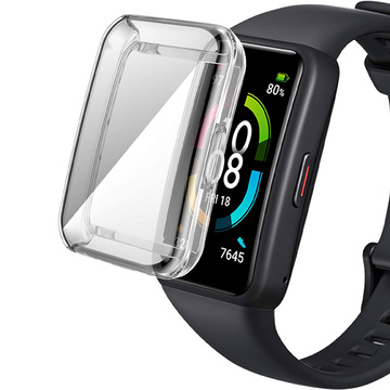 Silikonhüllenauflage mit Schutzfolie Alogy für Huawei / Honor Band 6 Transparent