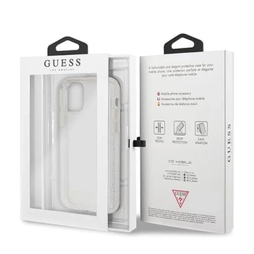 Guess GUHCN65PCGLSI iPhone 11 Pro Max srebrny/silver Hard Case Glitter