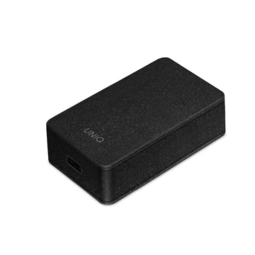 UNIQ Wandladegerät Versa Slim USB-C PD 18W USB-C zu USB-C Kabel schwarz/kohleschwarz (LITHOS Collective)