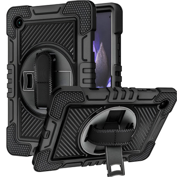Hülle für Samsung Galaxy Tab A9 Plus 2023 11" X210/X215/X216 Panzerhülle mit Riemen Alogy Case schwarz