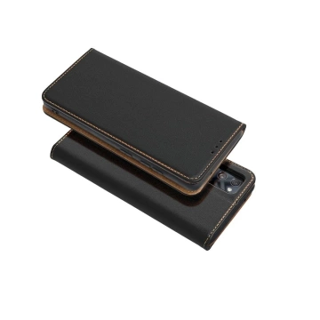 Smart Pro Book Case für Samsung S25 Edge Leder Schwarz